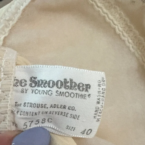 Vintage The Smoother Cream Women's Shapewear and Garter Undergarments Girdle 40